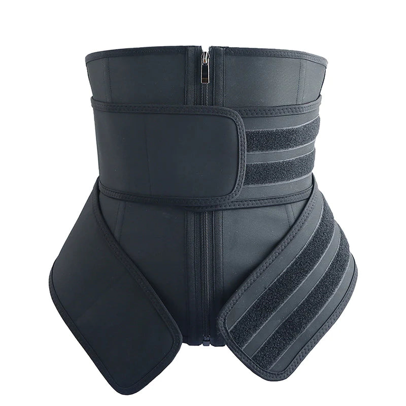 Black double band waist trainer