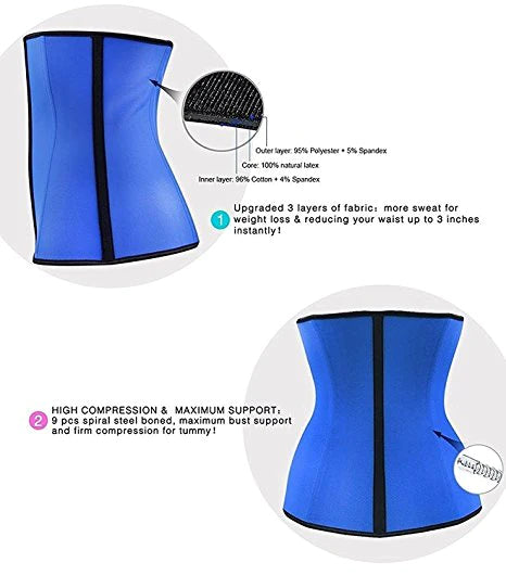 Blue Latex Waist Trainer